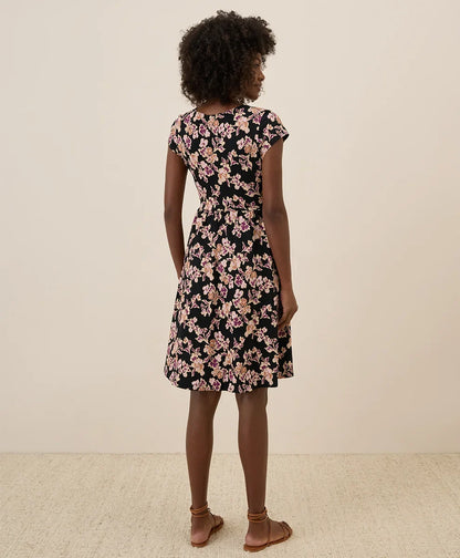 clearance fit & flare crossover dress
